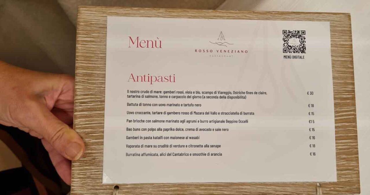 ristorante Rosso Veneziano a Pistoia menu e prezzi