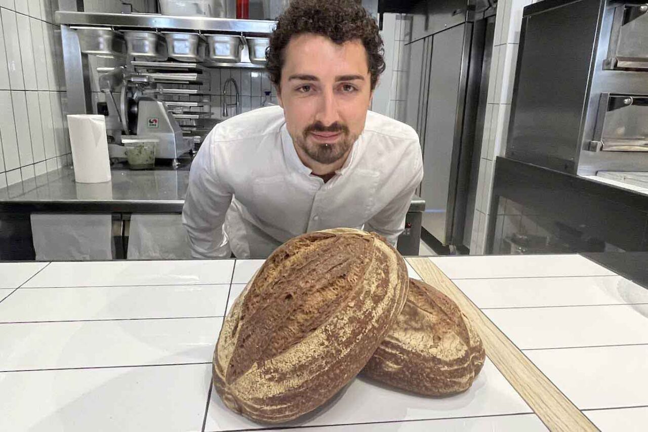 pane con farina di grillo di Enrico Murdocco al Tellia Lab di Torino