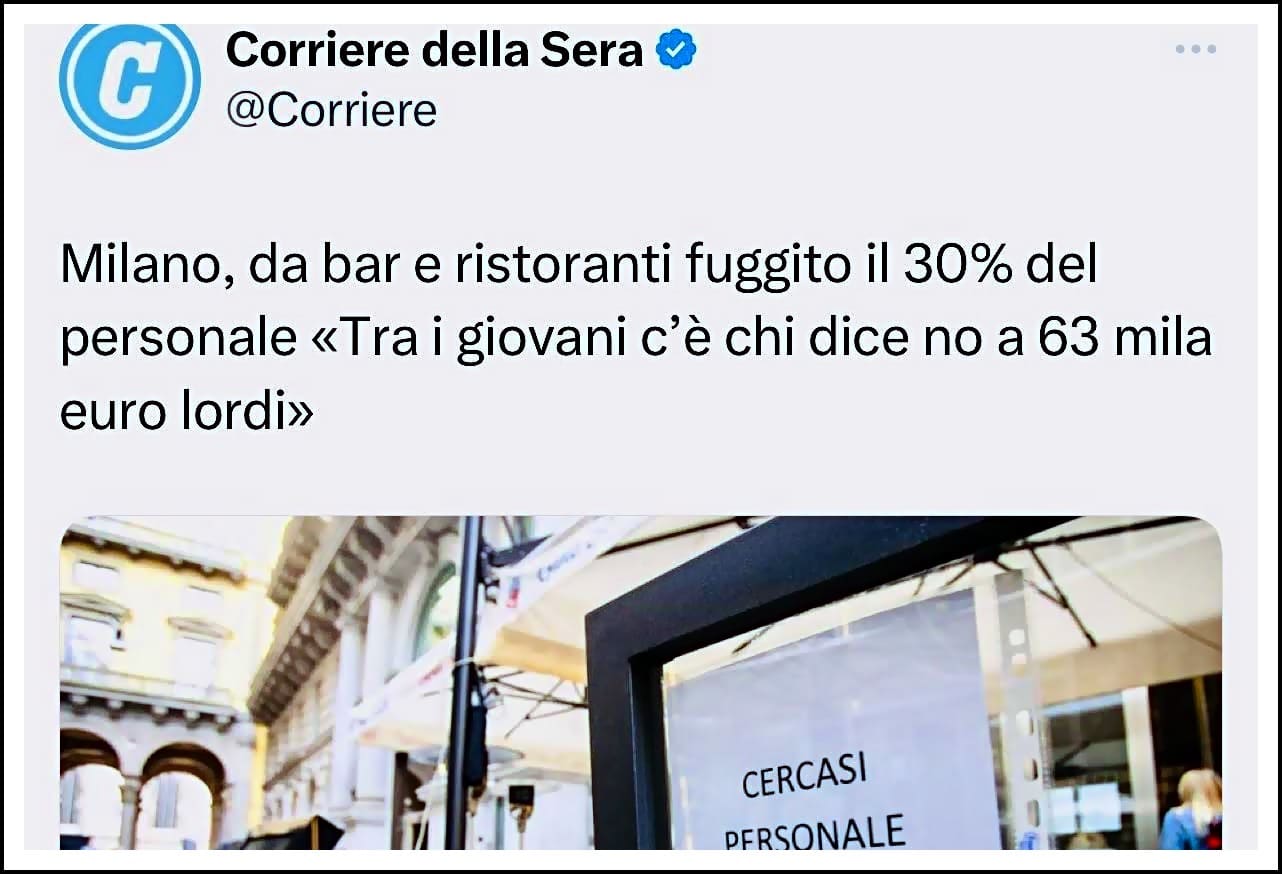Lavoro nei ristoranti di Milano
