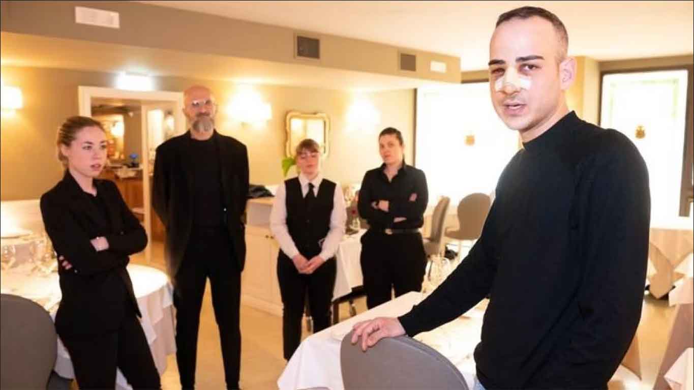 Cristian Sicuro cameriere aggredito nel ristorante Maffei a Verona