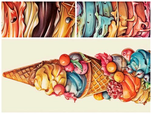 Gelato calorie illustrazione