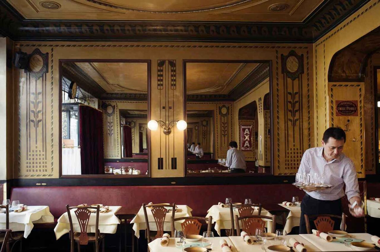 la sala del ristorante Le Moissonnier