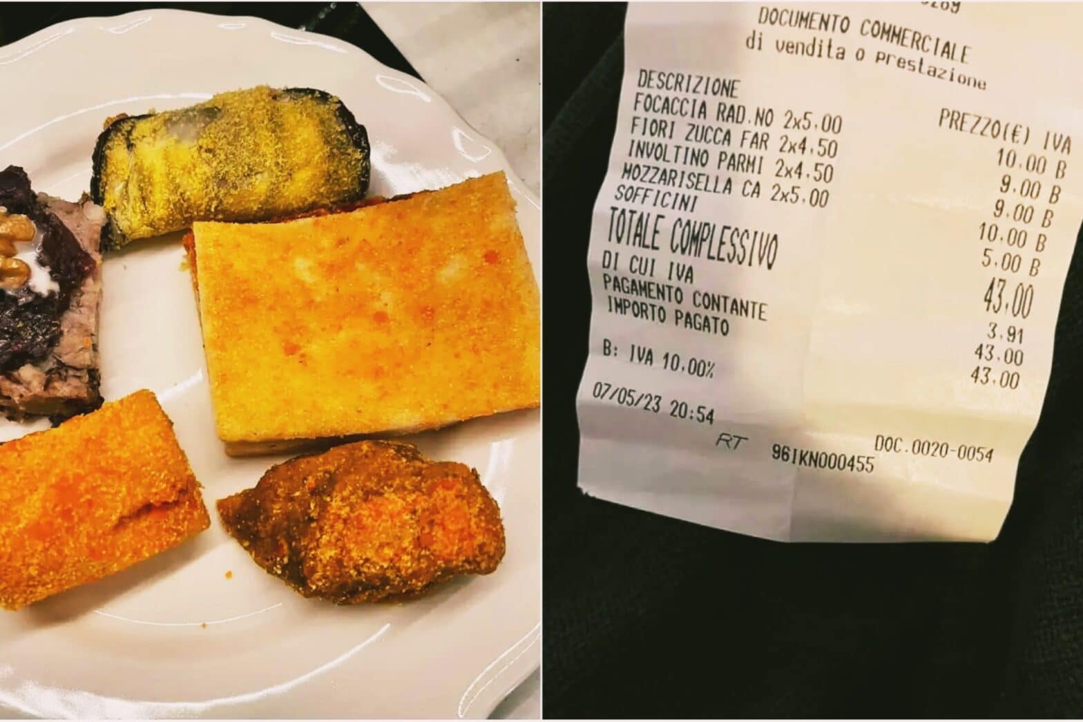 Prezzi Milano scontrino