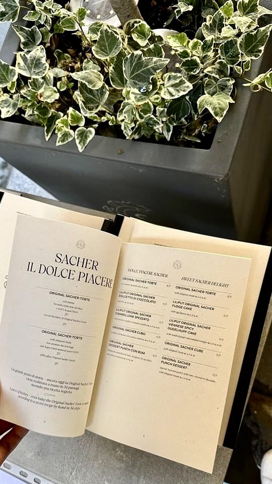 Caffè Sacher menu