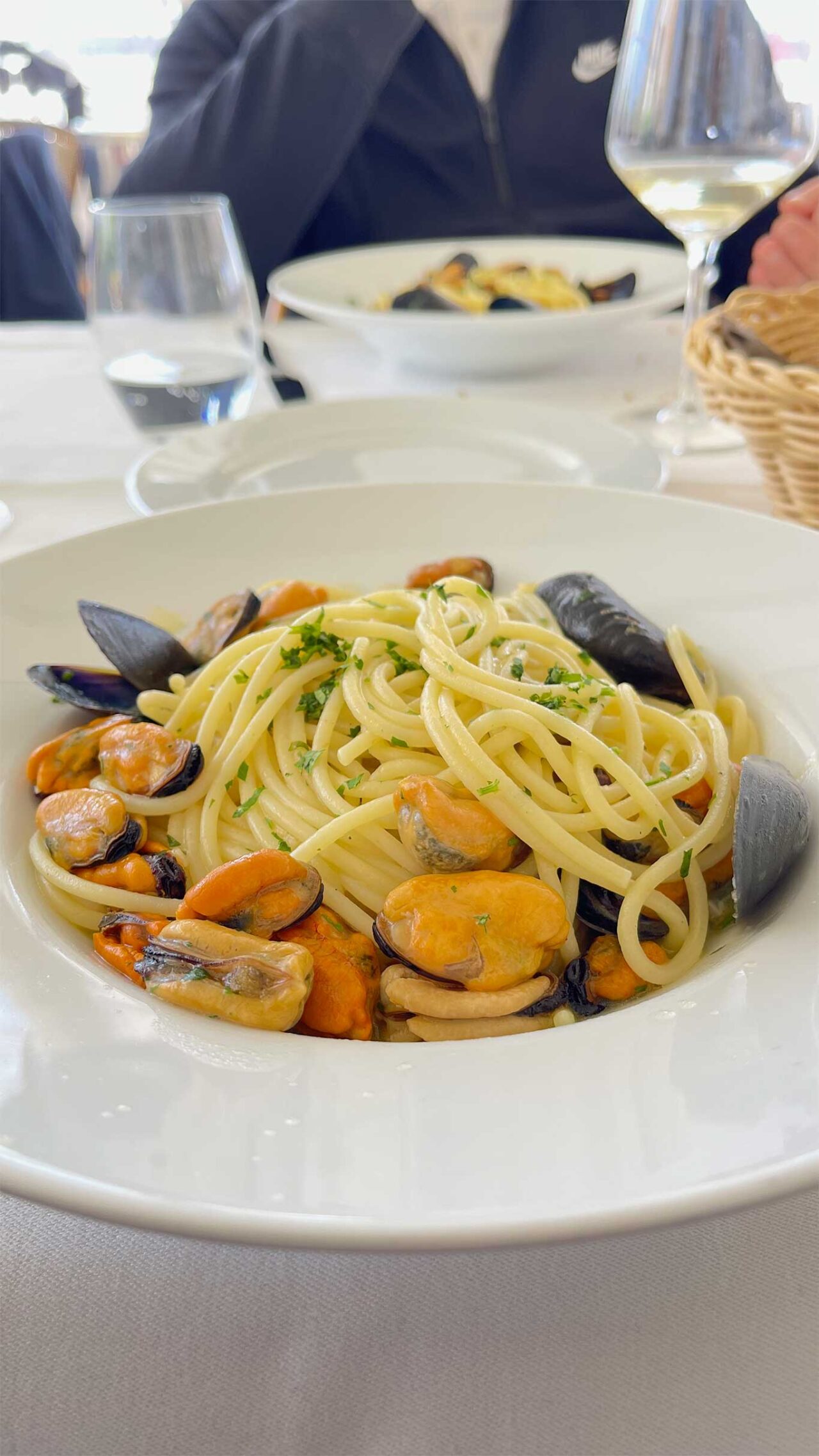 spaghetti ai frutti di mare al ristorante Boccaccio ad Acciaroli