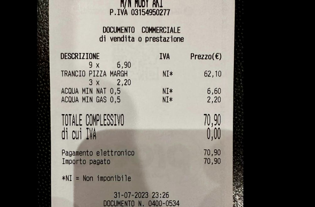 Matteo Bassetti scontrino