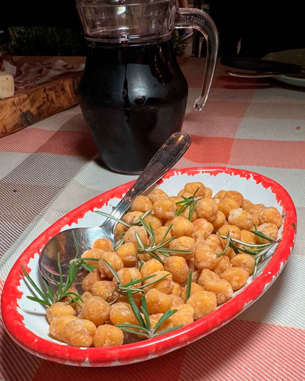 i ceci fritti dell'agriturismo Capalia a Pollica in Cilento