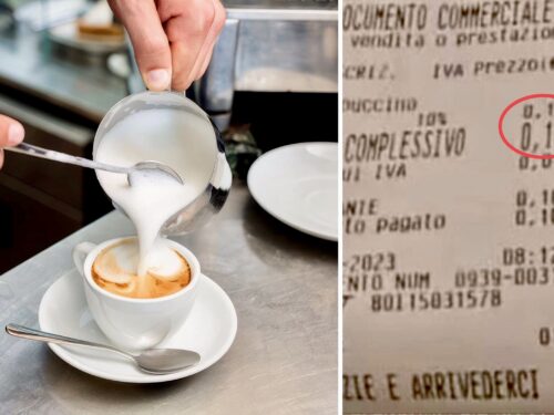 Scontrino schiuma caffè