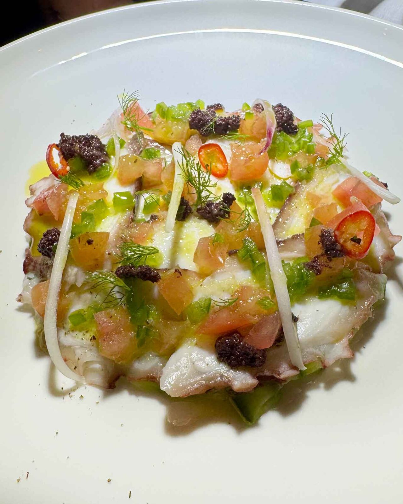 Locanda Le Tre Sorelle a Casal Velino in Cilento: carpaccio di polpo