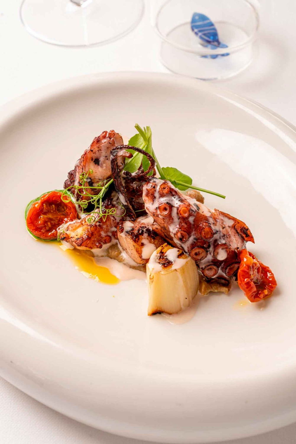 il polpo al ristorante Seasons sulla spiaggia della Chiaia a Ischia