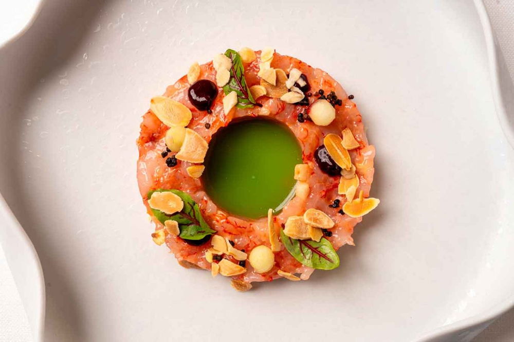 tartare di gambero al ristorante Seasons sulla spiaggia della Chiaia a Ischia