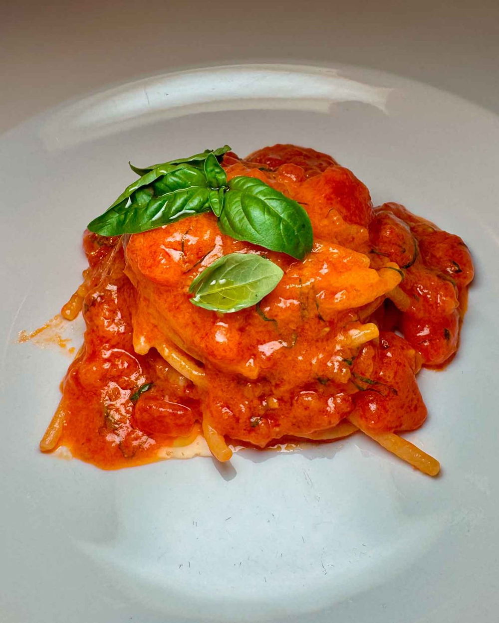 spaghetti ai 5 pomodori del ristorante Suscettibile sul porto di Acciaroli 
