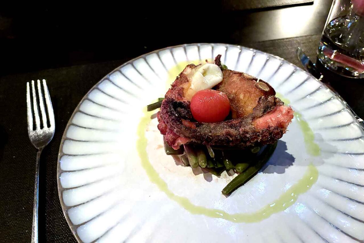 Terrazza Palestro ristorante a Milano: piovra arrostita