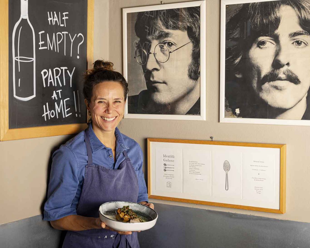 Alice Delcourt chef della cucina Erba Brusca a Milano