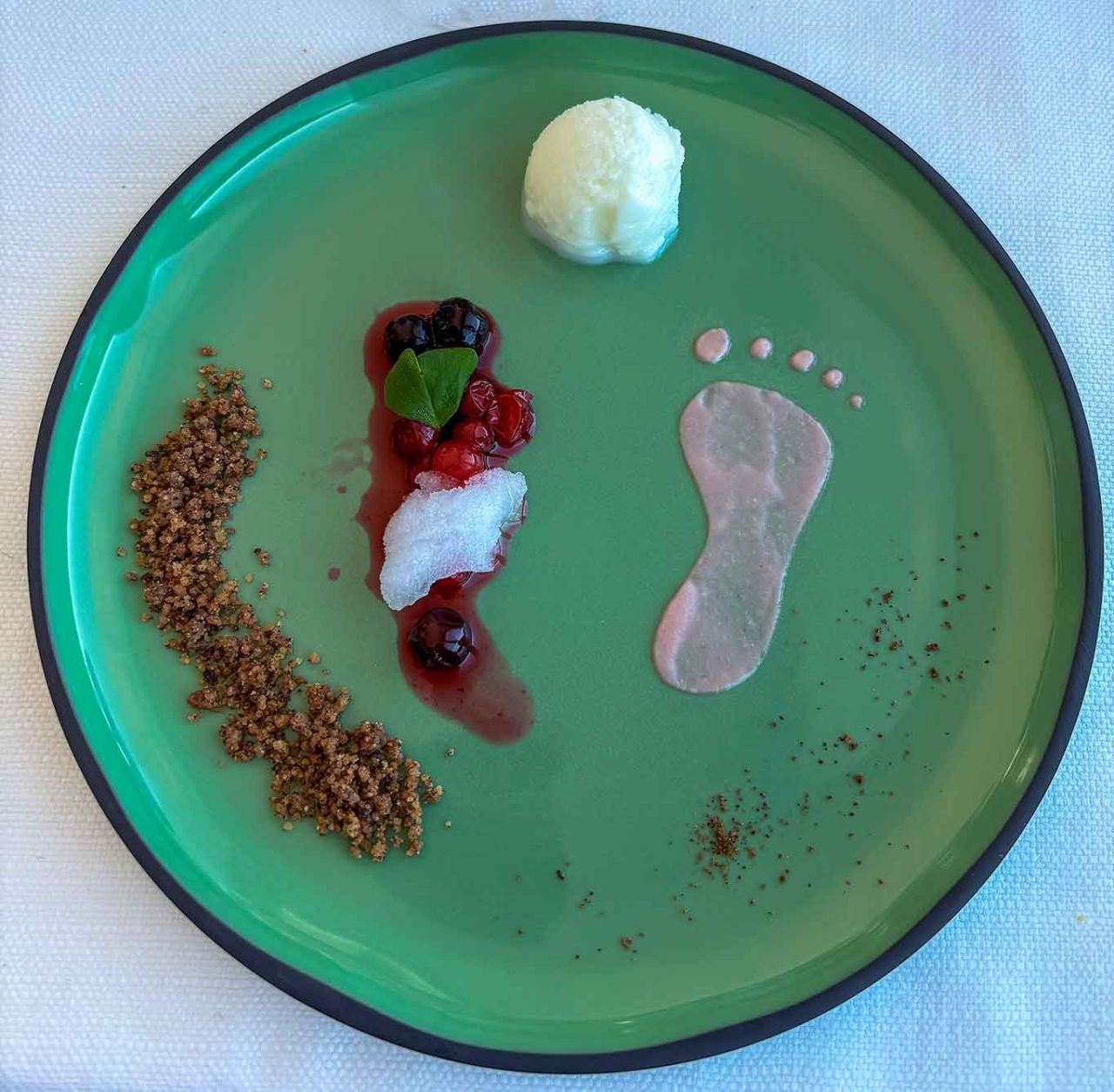 il pre dessert Disgelo al ristorante Clandestino Susci Bar di Moreno Cedroni sulla Baia di Portonovo