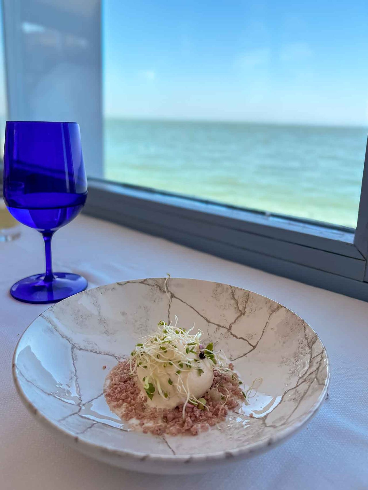 il gelato al ristorante Clandestino Susci Bar di Moreno Cedroni sulla Baia di Portonovo