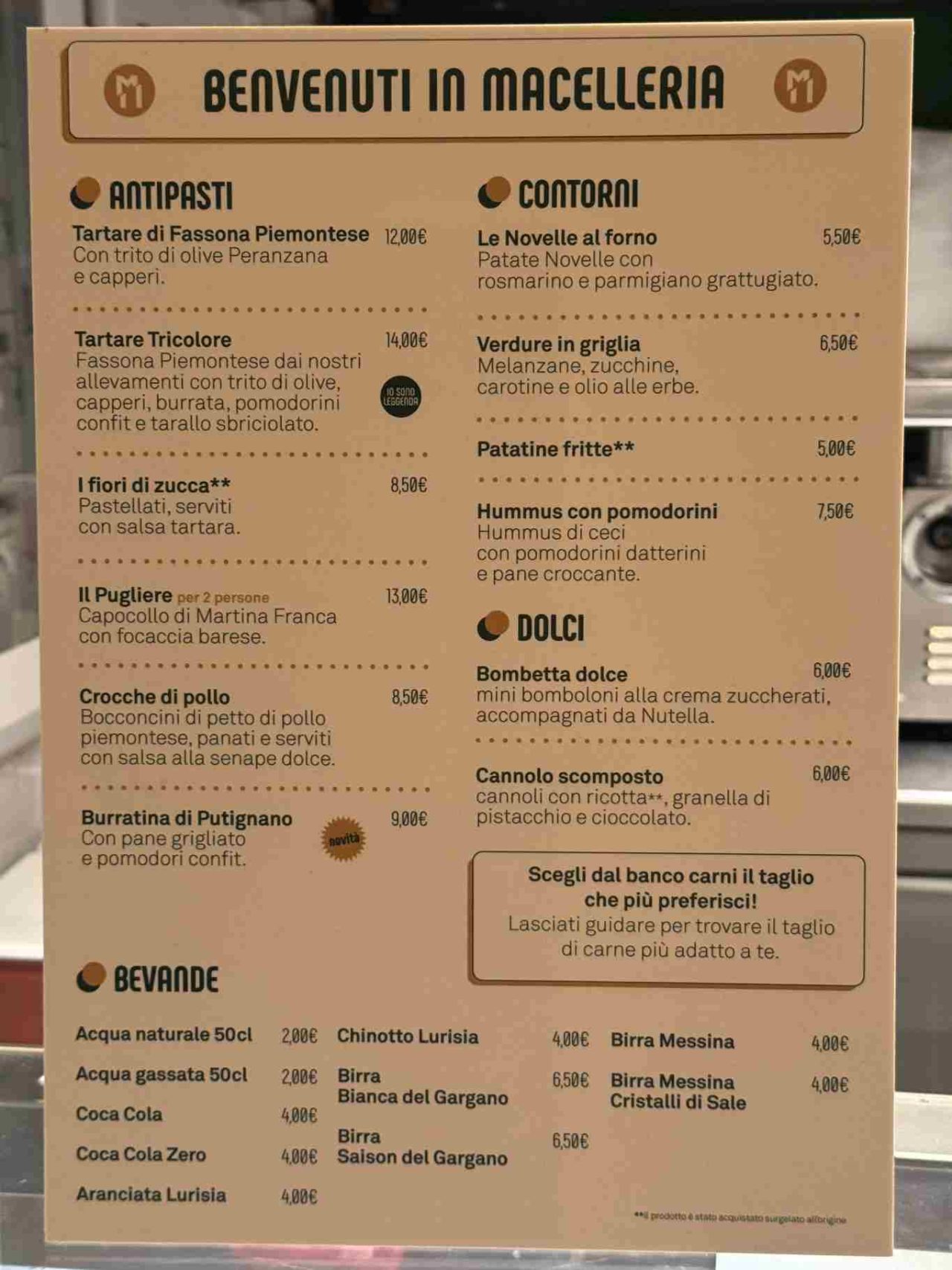 mannarino menu