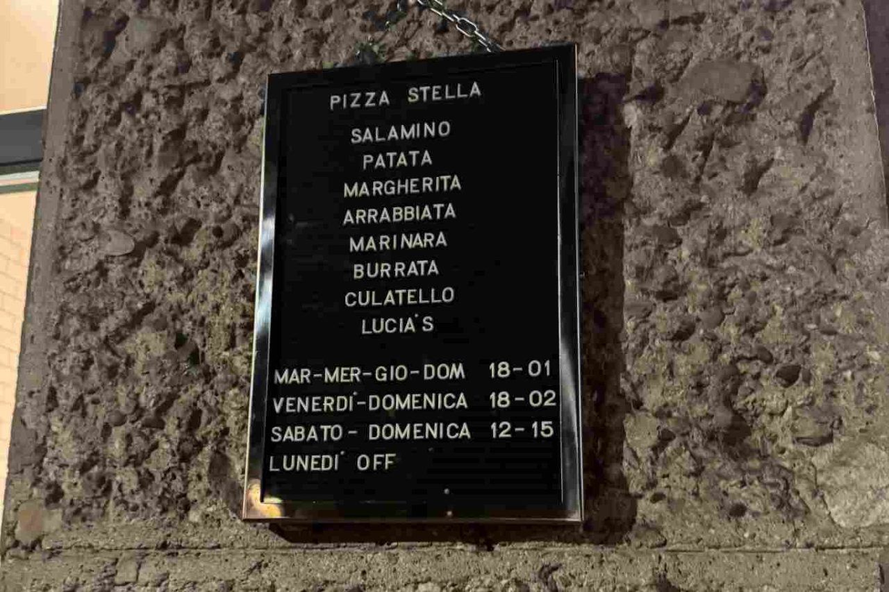menu orari pizza stella milano