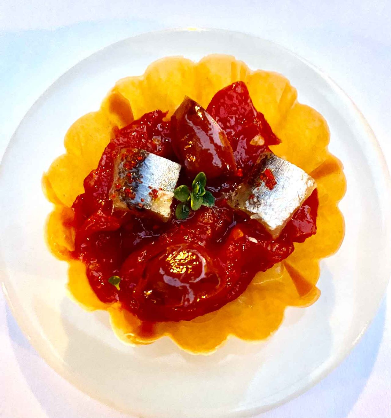tartelletta del ristorante DAV Da Vittorio Cerea a Portofino