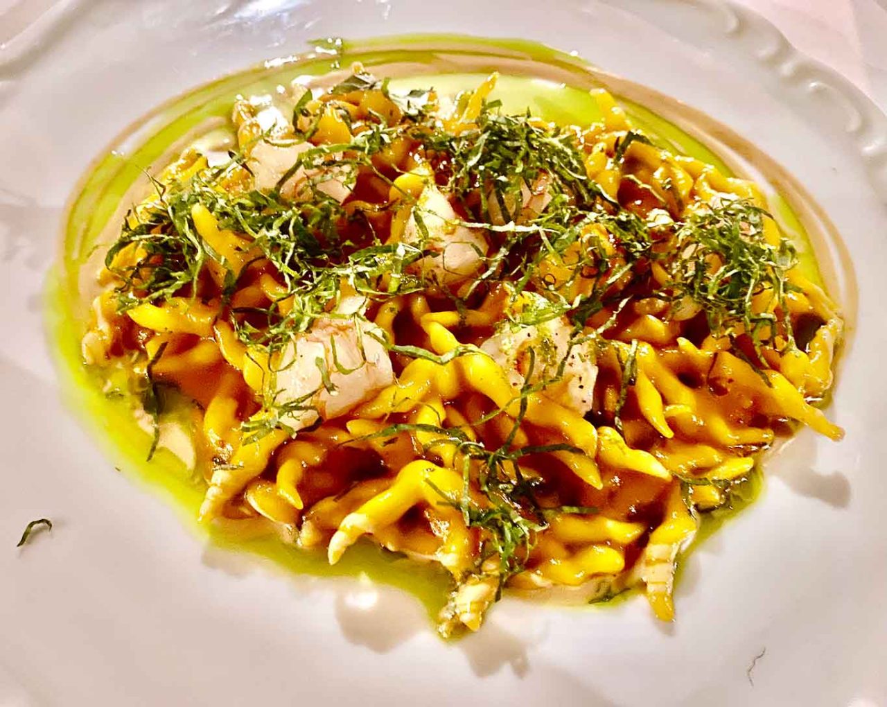 trofie al sugo di pesce del ristorante DAV Da Vittorio Cerea a Portofino