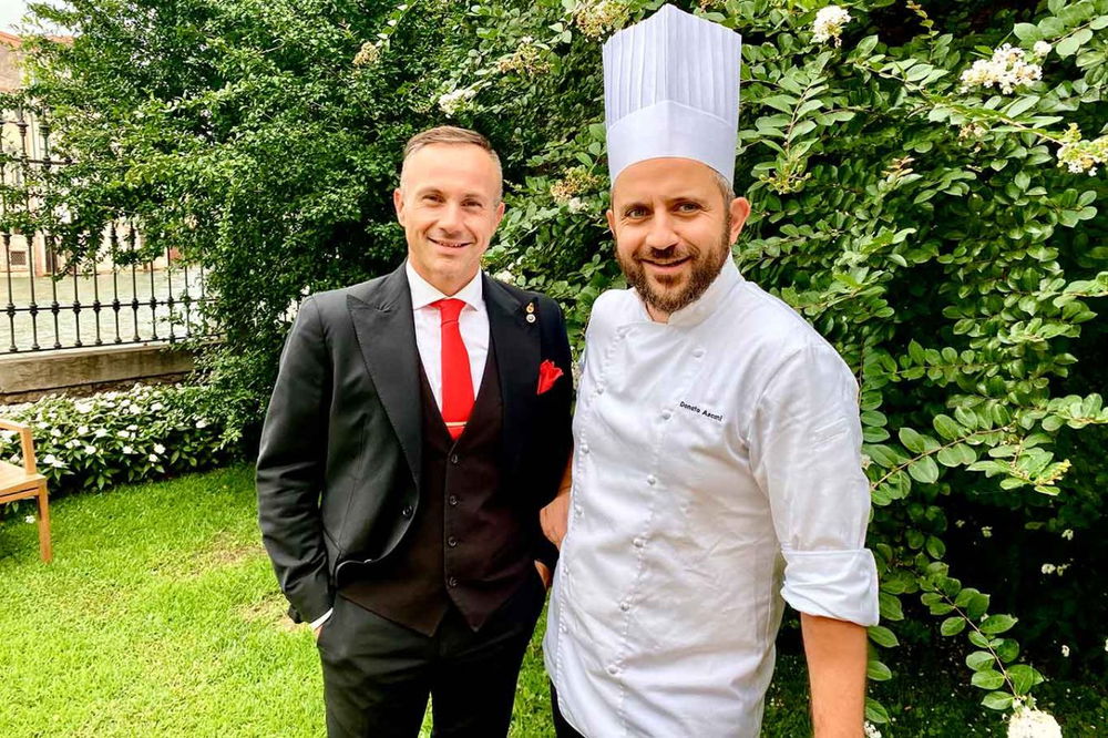Donato Ascani e Ottavio Venditto al ristorante Glam di Venezia