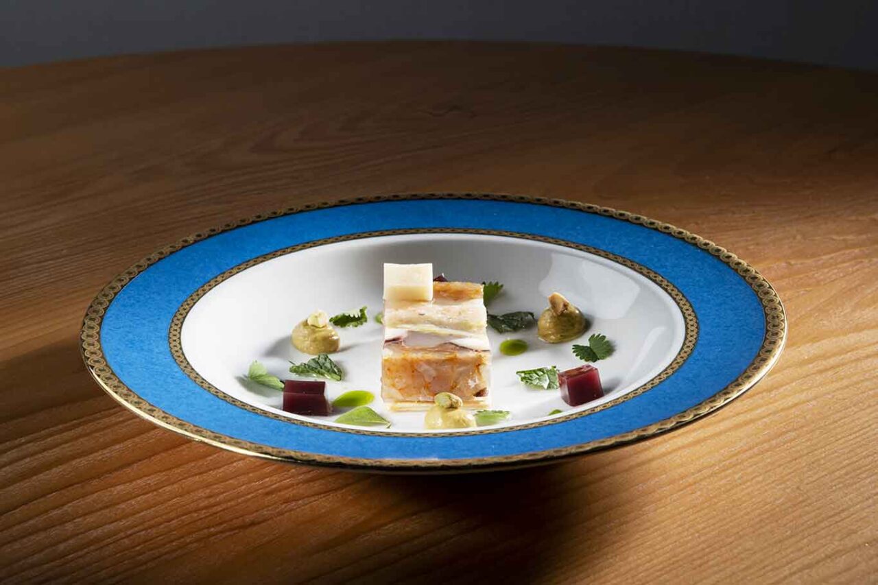 pâté en croûte marino del ristorante La Madonnina del Pescatore a Senigallia