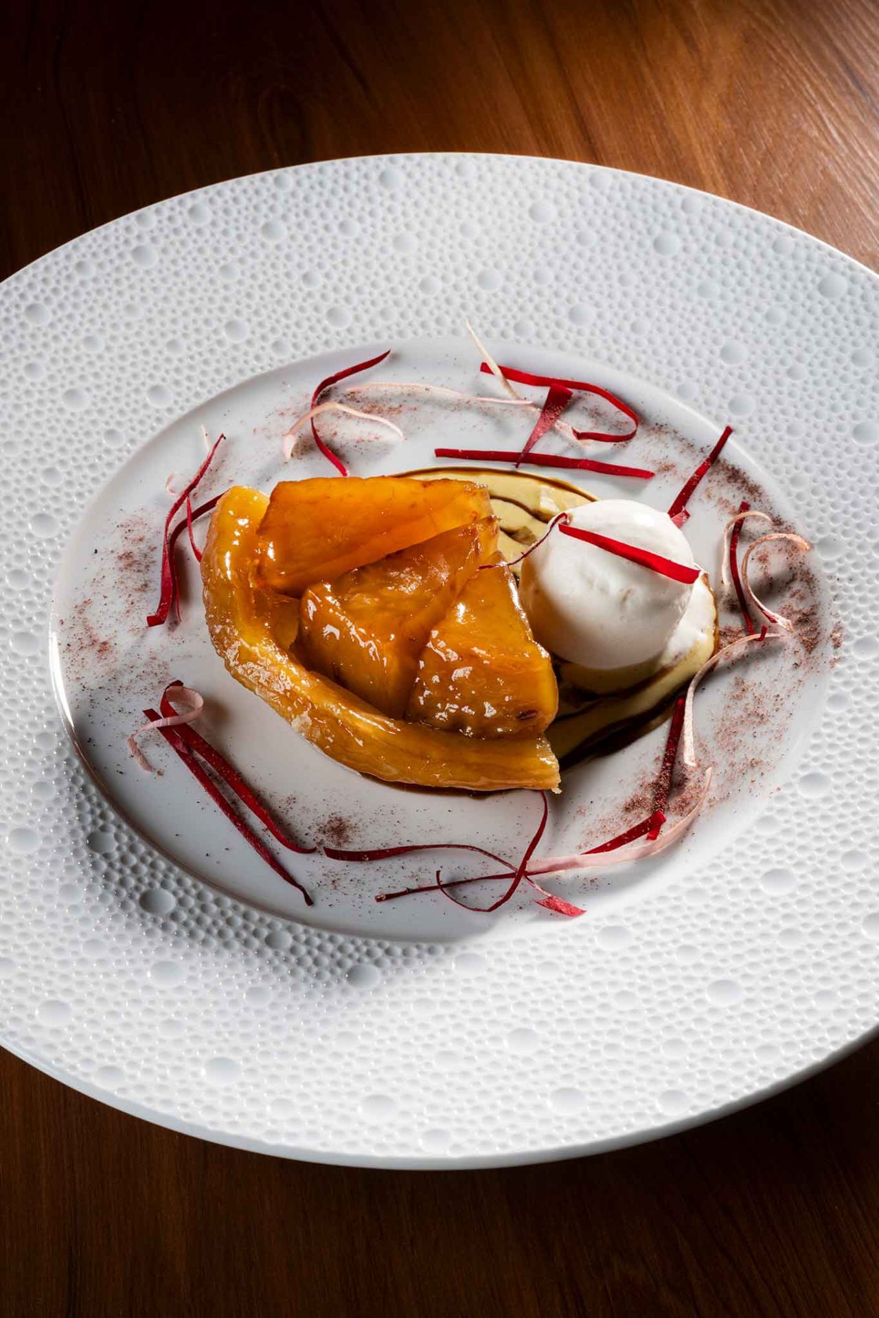 la tarte tatin del ristorante Madonnina del Pescatore a Senigallia