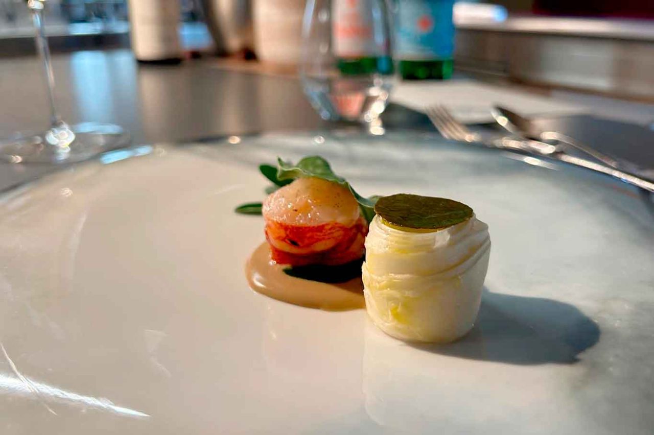 l'astice blu al ristorante Verso dei fratelli Capitaneo a Milano