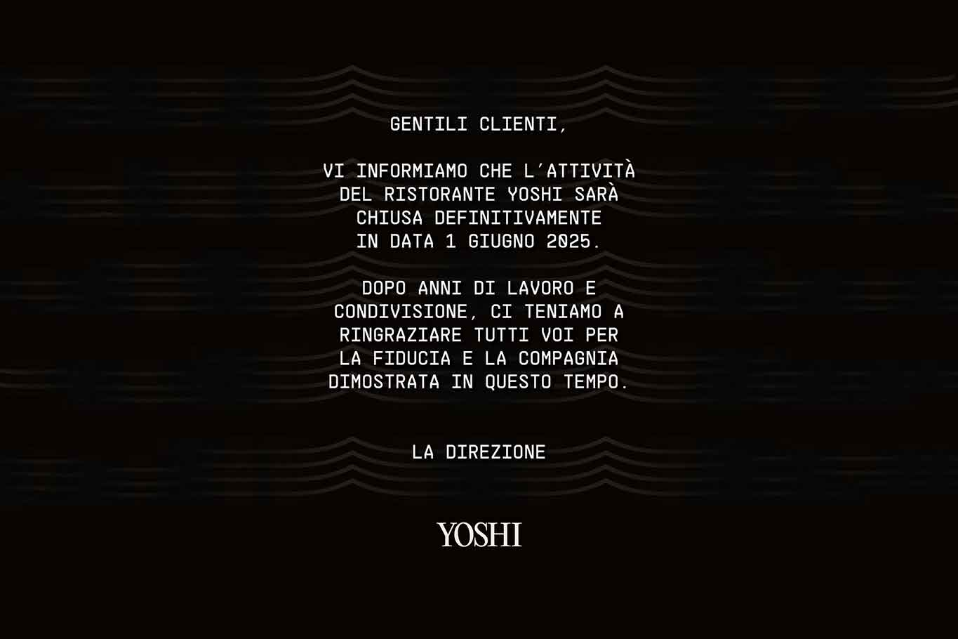 Il ristorante Yoshi a Bologna chiude per il video virale sul tonno