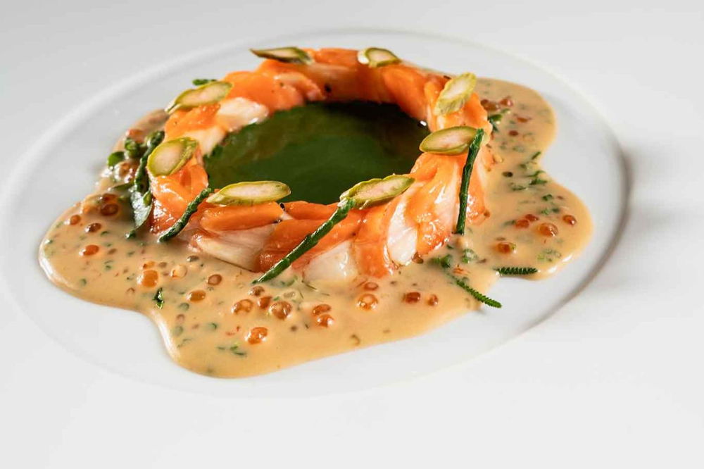 la trota fondente del ristorante L'Aurum al Relais & Chateaux L'Albereta in Franciacorta
