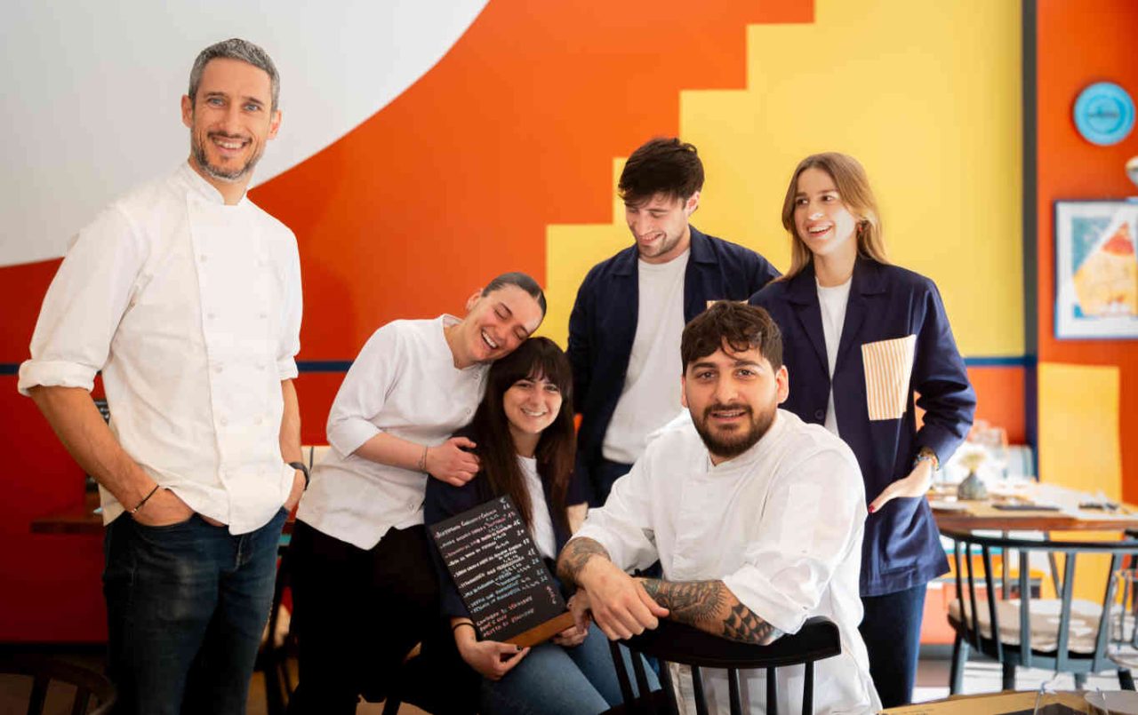 La brigata al completo del Ristorante Acciuga