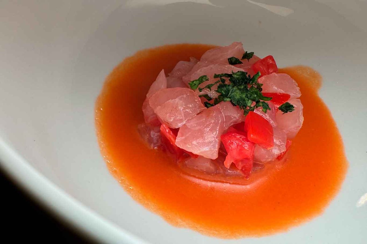 la tartare di dentice del Veliero ad Acciaroli