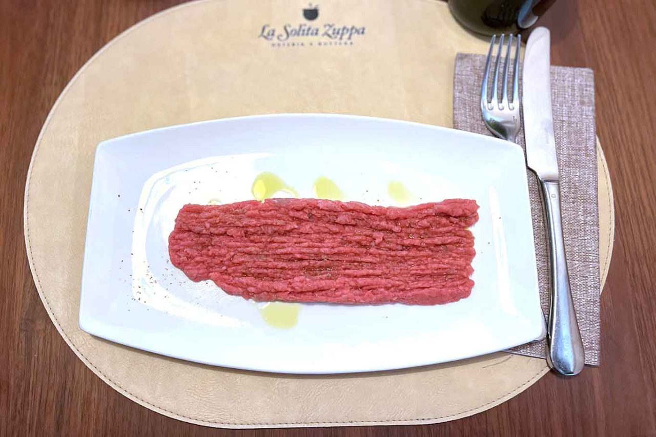 la carne chianina dell'osteria La Solita Zuppa a Chiusi