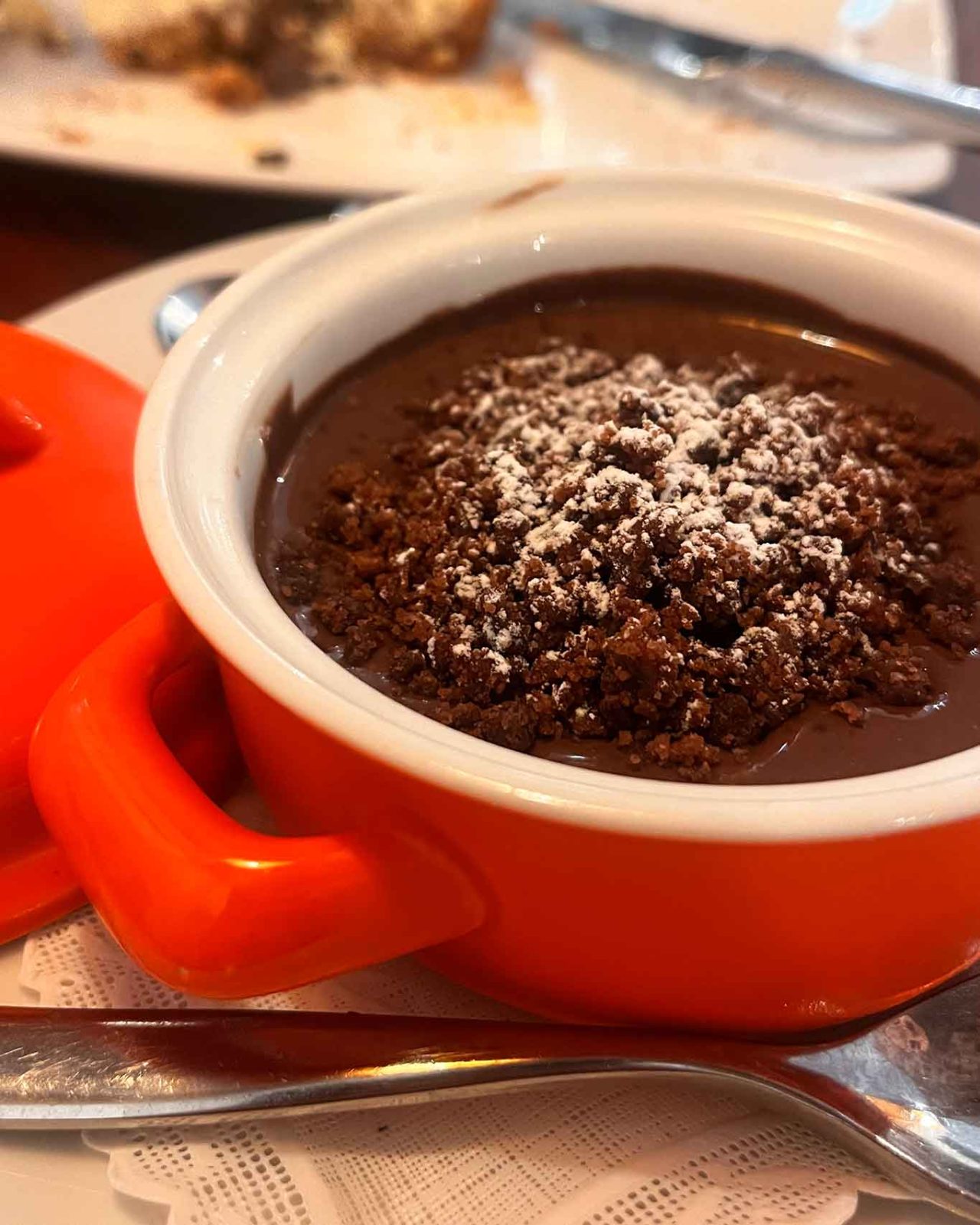 la fonduta di cioccolato dell'osteria La Solita Zuppa a Chiusi