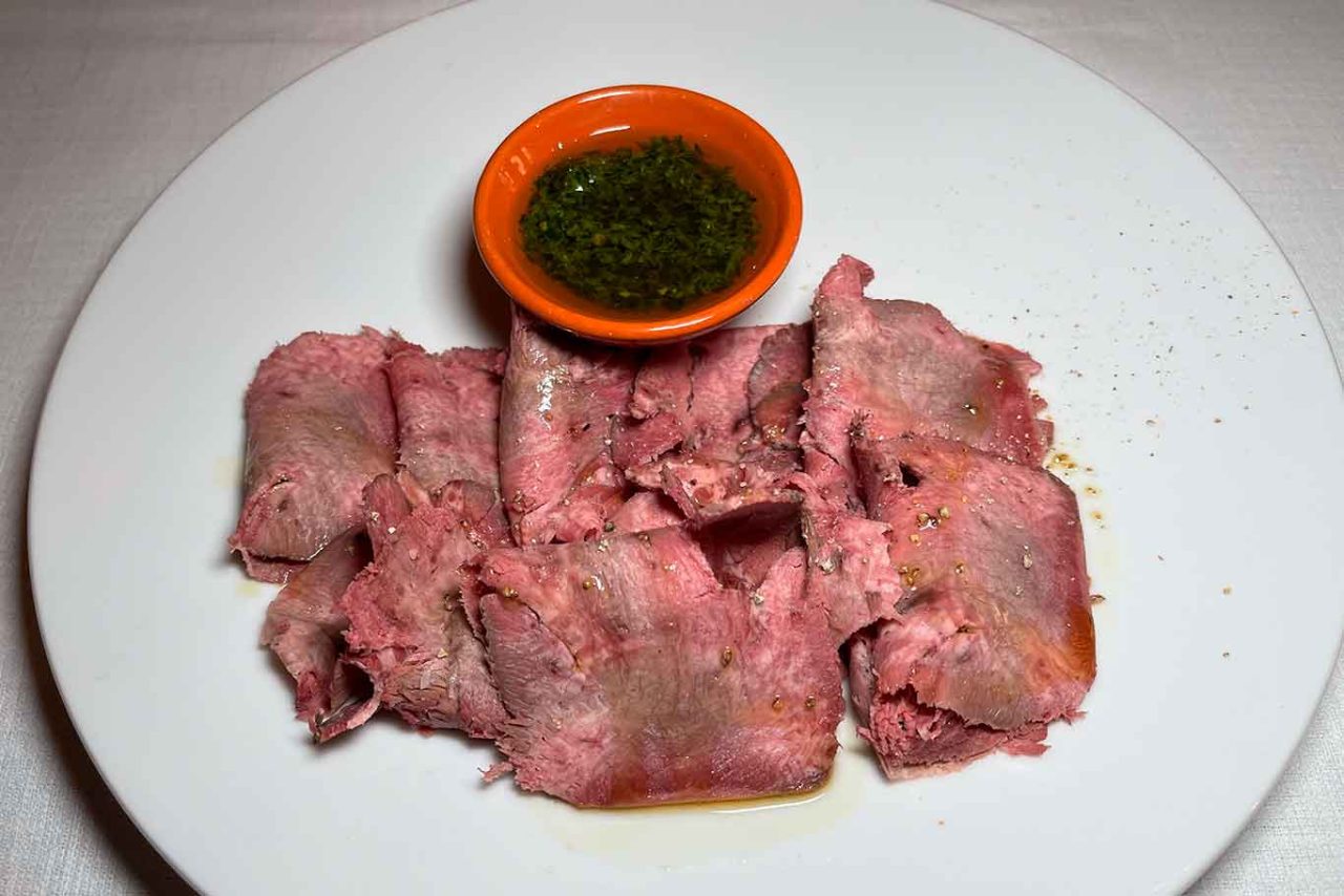 il roast beef dell'osteria La Solita Zuppa a Chiusi