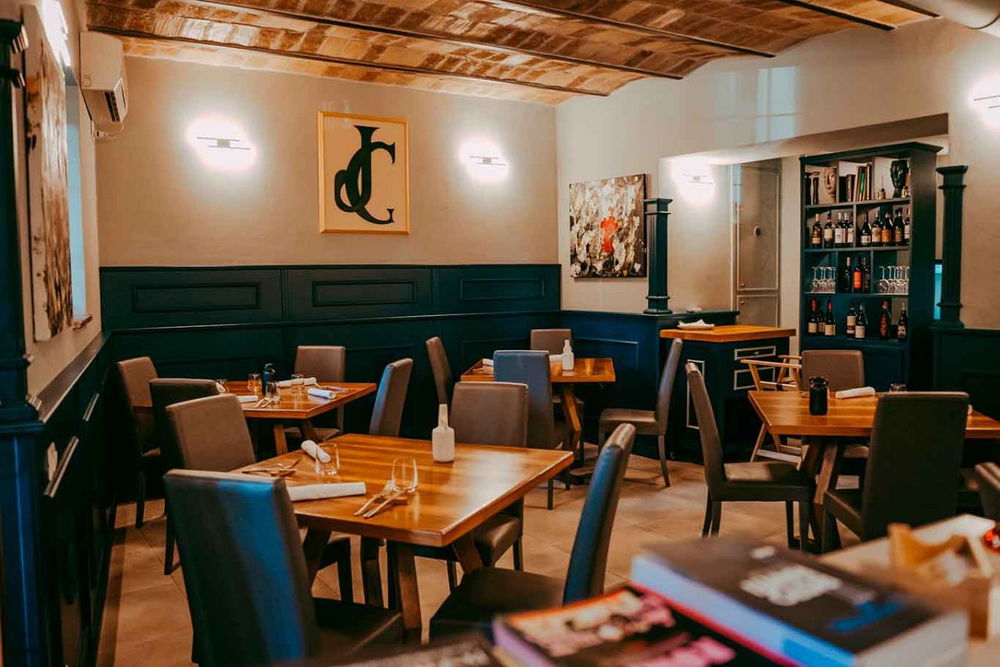 la sala del ristorante Dieci a Nepi