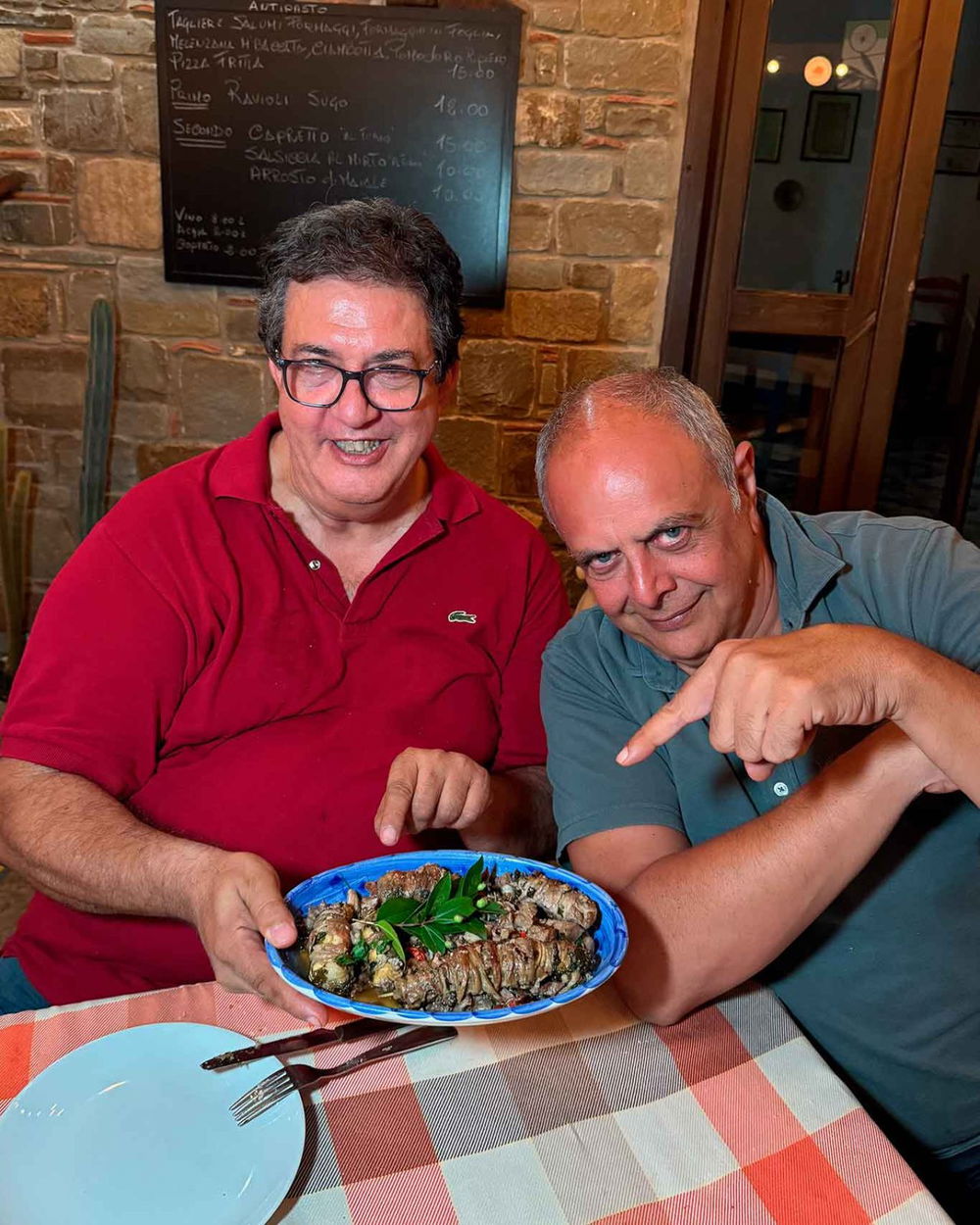 Luciano Pignataro e Vincenzo Pagano all'Agriturismo Capalia a Pollica in Cilento