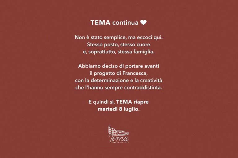La pizzeria Tema di Francesca Marcantognini ha riaperto ad Aprilia