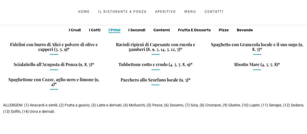 il prezzo della pasta con l'aragosta a Ponza