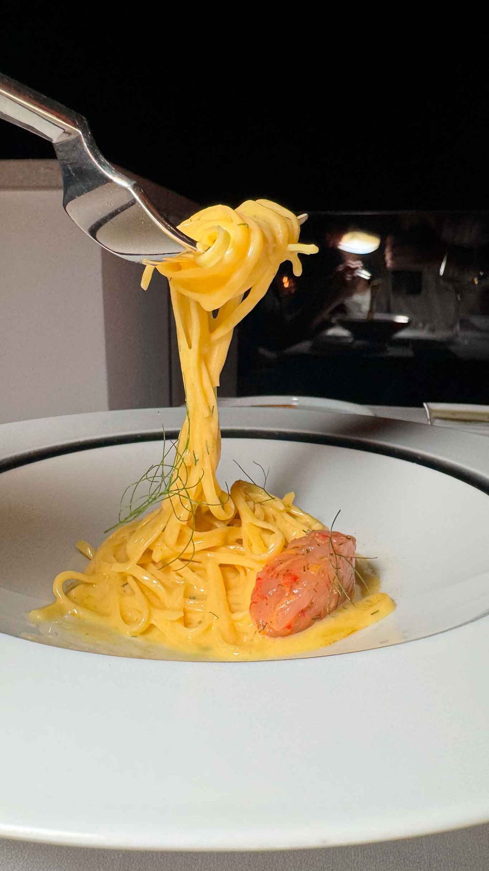 i tagliolini del ristorante Un Piano Nel Cielo dell'hotel Casa Angelina a Praiano in Costiera Amalfitana