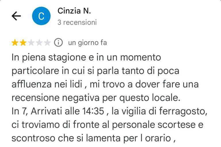 Lido Aurora a Corigliano Calabro: non passa la recensione negativa
