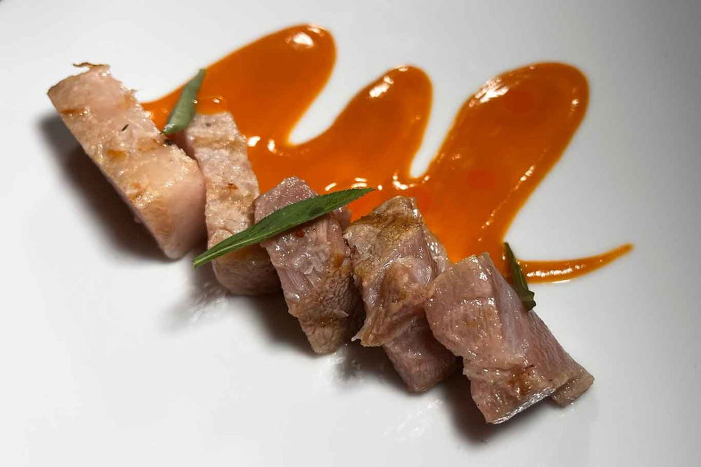 il tonno dello Sky Restaurant Hotel Aleph a Roma