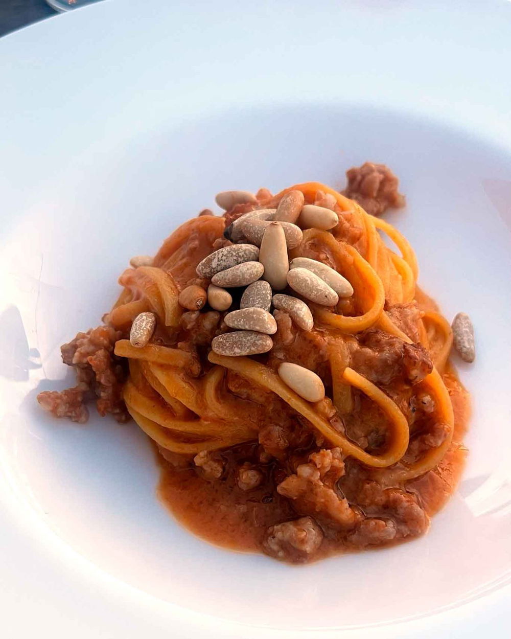 luingine salsiccia e pinoli della Cucina della Tenuta dello Scompiglio a Lucca 