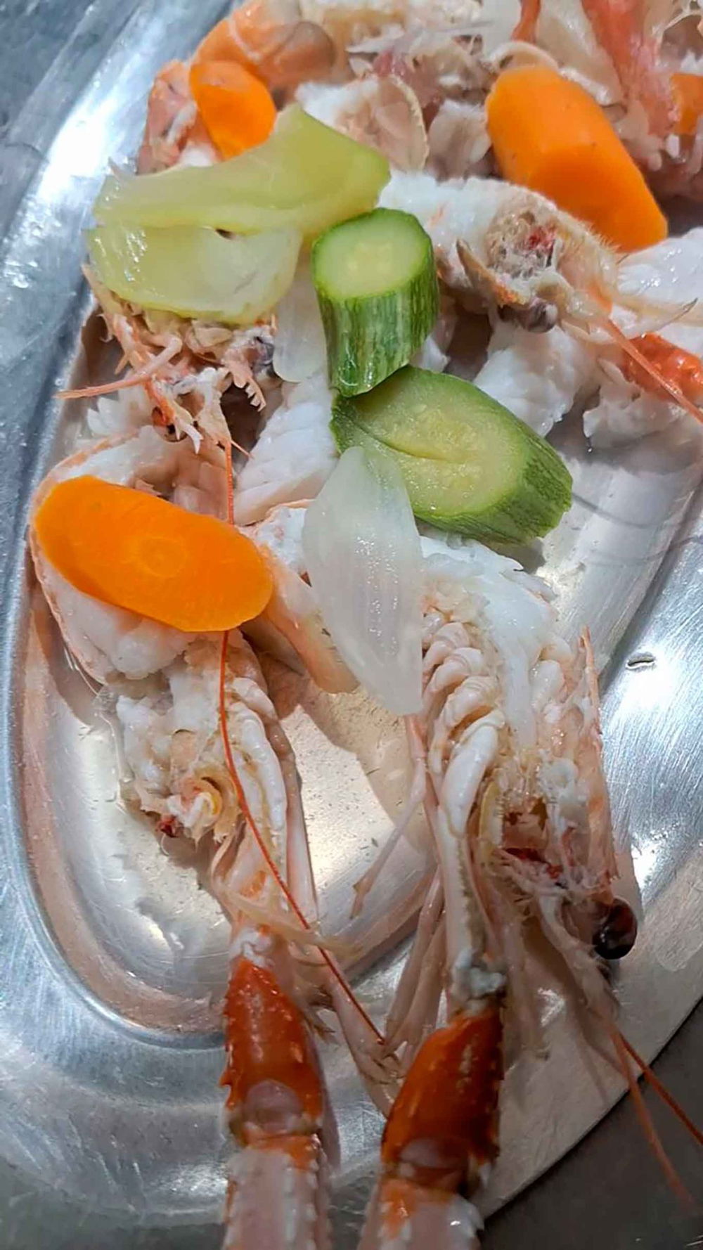 pesce e verdure a L'Altro Eden sul Monte di Portofino