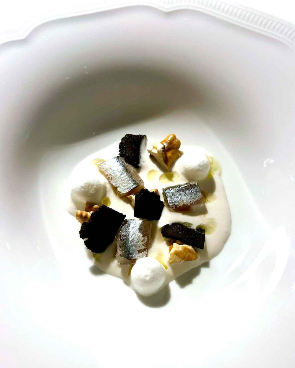l'aringa del menu Lab 25 al ristorante Uliassi a Senigallia