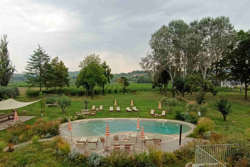 La piscina di Villa Yeppa, nell'azienda  Enio Ottaviani