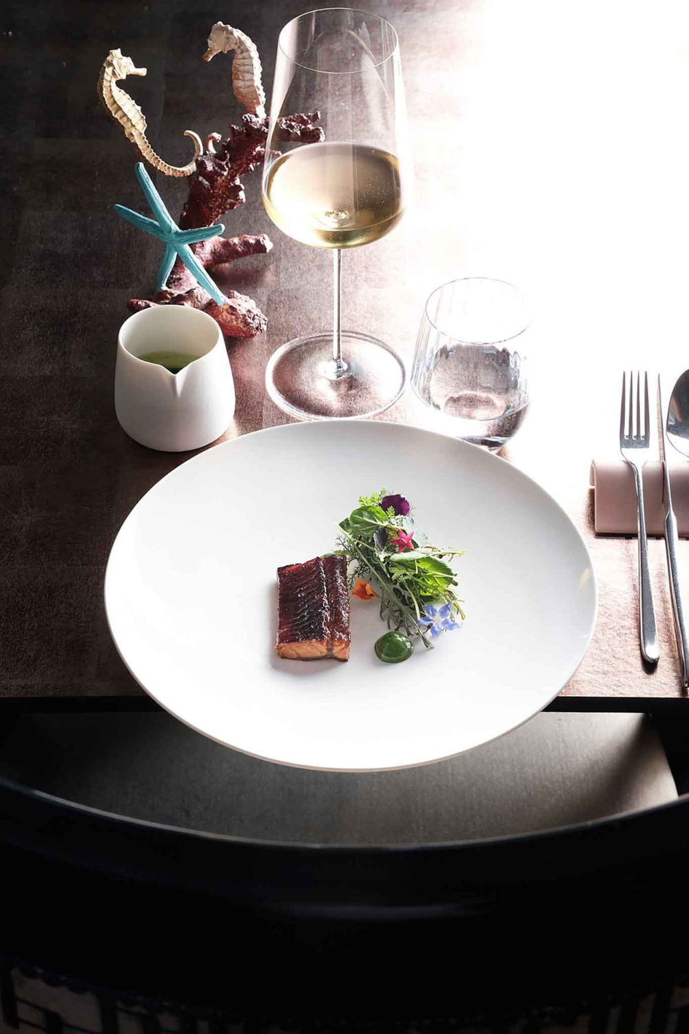 l'anguilla del George Restaurant al Grand Hotel Parker's di Napoli