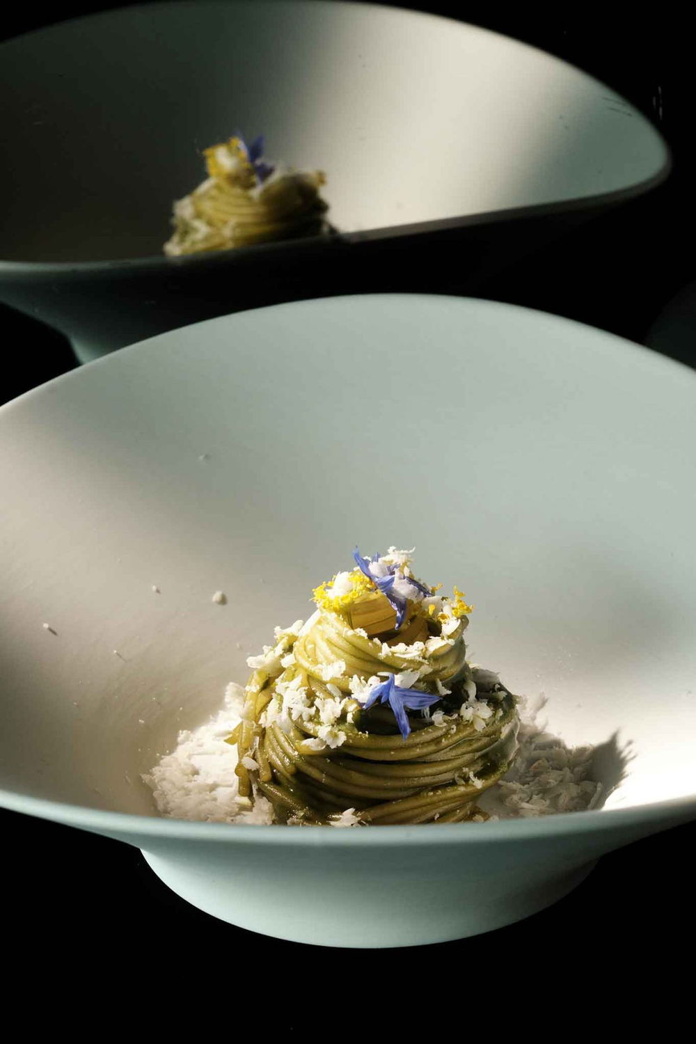 i capellini quasi una nerano del George Restaurant al Grand Hotel Parker's di Napoli