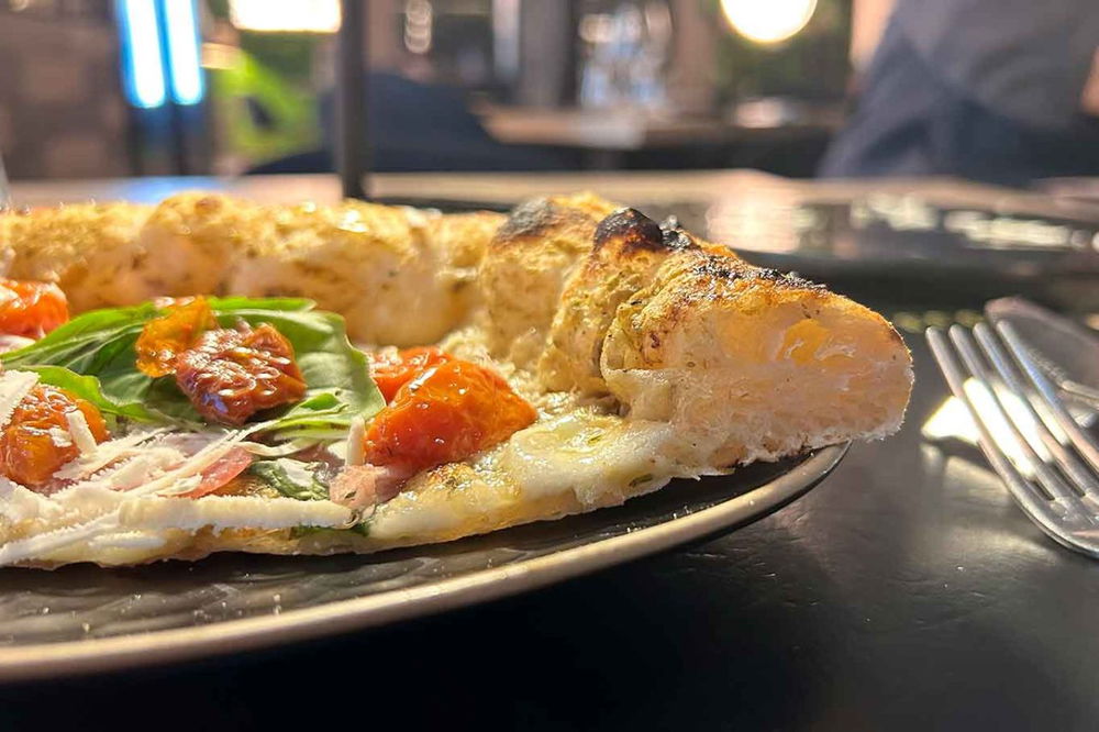 la pizza melanzane e pancetta di Carlo Sammarco nella sfida con Diego Vitagliano
