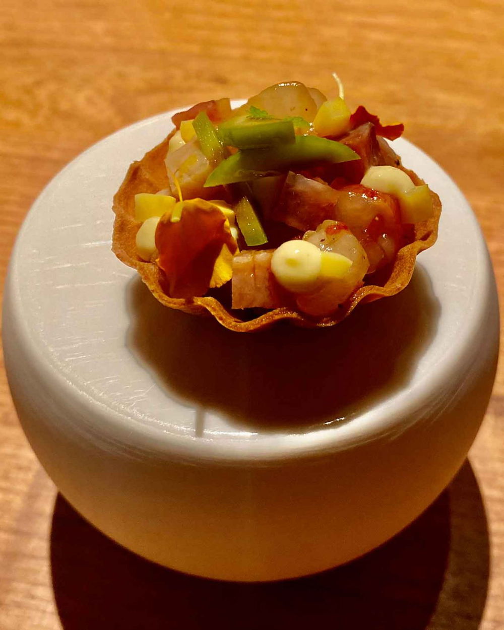 coppa di testa e gambero del ristorante 177 Toledo a Napoli 